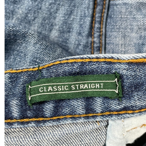 Ralph Lauren Jeans Women's 14 Classic Straight High Rise Denim Whiskering Detail - Picture 8 of 14